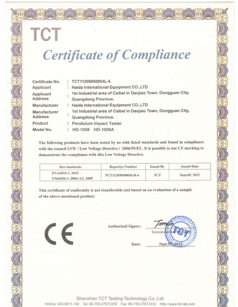 จีน Guangdong Haida Equipment Co., Ltd. รับรอง